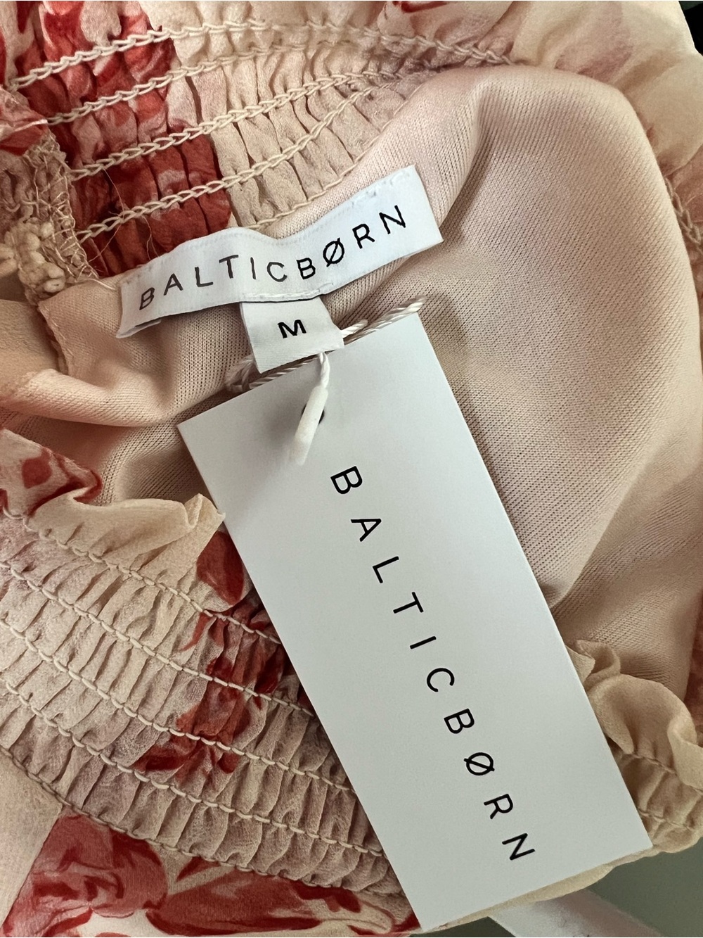 New Baltic Born Luciana Maxi Dress Beige Rose Floral Chiffon Boho Romantic M - Picture 10 of 16